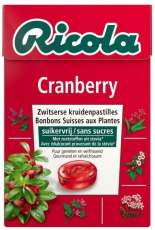 Ricola Cranberry Suikervrij  Kruidenpastilles 50 Gram