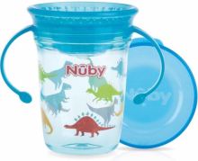 N&ucirc;by Drinkbeker Wonder cup aqua Met Handvaten 1st