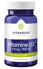 Vitakruid Vitamine D3 5 mcg 250 tabletten