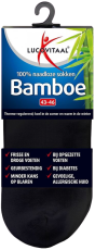 Lucovitaal Bamboe Enkelsokken Zwart 39-42 1 paar