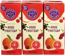 Your Organic Nature Rood Fruit Sap 6pack Bio 6 x 200ml