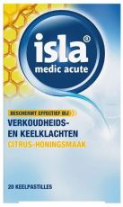 Isla Moos Medic Acute Citrus-Honing Keelpastilles 20 stuks
