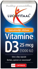 Lucovitaal Vitamine D3 25 mcg 120 capsules