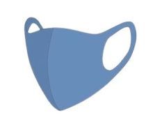 dnl Mondkapje Blauw Uitwasbaar 1 Stuk