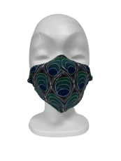 dnl Mondkapje Pauwen Print One Size - Uitwasbaar  1 stuk