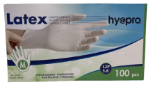 dnl Handschoenen Latex Poedervrij M  100 stuks