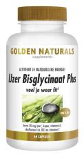 Golden Naturals IJzer bisglycinaat plus 60 vegacapsules