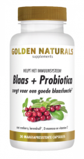Golden Naturals Blaas + Probiotica 30 vegacapsules