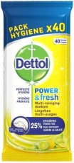 Dettol Power & Fresh Reinigingsdoekjes Citrus 40st