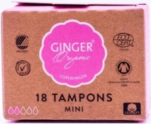 Ginger Organic Tampons Mini Bio 18st