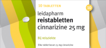 Leidapharm Reistabletten Cinnarazine 25 mg 10tb
