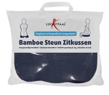 Lucovitaal Bamboe Steun Zitkussen Blauw 1 stuk