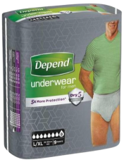Depend Pants Men Super L/XL 9 stuks