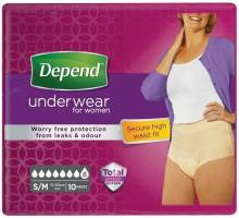 Depend Pants Vrouw Maximum S/M 10 stuks