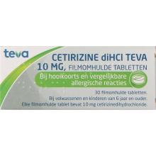 Teva Cetrizine diHCL 10mg 30 tabletten