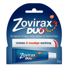 Zovirax Duo 50mg/g En 10mg/g Cr&egrave;me 2gr 1st