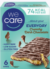 WeCare Crunchy Dark Chocolate 6 stuks
