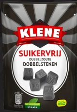 Klene Dubbelzout Dobbelstenen Suikervrij Zakje 110g