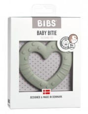 bibs Baby Bite Heart Sage 1st
