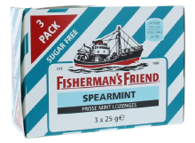 Fishermansfriend Spearmint Suikervrij 3x25g