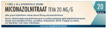 Teva Miconazolnitraat 20mg/g Crème Tube 30 gram