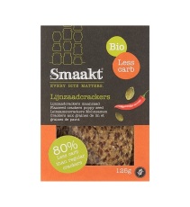 smaakt less carb Lijnzaadcrackers 125gr