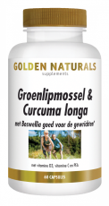 Golden Naturals Groenlipmossel & Curcuma longa 60 capsules