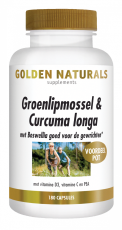 Golden Naturals Groenlipmossel & Curcuma longa 180 capsules