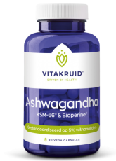 Vitakruid Ashwagandha 5% withanoliden KSM-66&reg; & Bioperine&reg; 60 90vc