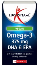 Lucovitaal Omega-3 375mg EPA & DHA Vegan 30 capsules