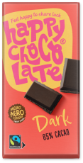 happy chocolade Dark 85% Cacao 200gr