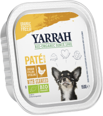 Yarrah Hondenvoer Pat&eacute; met Kip Bio 150 Gram
