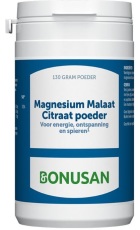 Bonusan Magnesium Malaat Citraat Poeder 130 gram