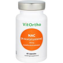 Vitortho Nac N-acetylcyste&iuml;ne 500mg 60 capsules