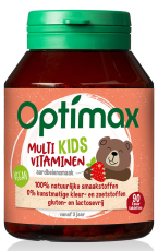 Optimax Multi Kids Vitaminen Aardbei 90 kauwtabletten