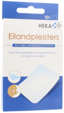 Hekaplast Eilandpleisters 5 CM x 7 CM 10 Stuks