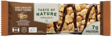 Taste Of Nature Dark Chocolate Peanut Caramel 16 x 40 Gram