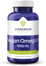 Vitakruid Vegan Omega 3 1000 Triglyceriden  90 softgel capsules