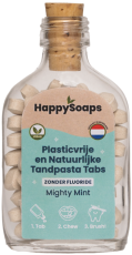 HappySoaps Tandpasta Tabs Zonder Fluoride Mighty Mint 62 tabletten