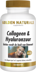 Golden Naturals Collageen & Hyaluronzuur 120 tabletten