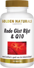 Golden Naturals Rode gist rijst & Q10 120 veganistische tabletten