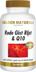 Golden Naturals Rode Gist Rijst & Q10 360 veganistische tabletten