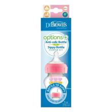 Dr Brown's Options+ bottle to sip startkit br hals 270 roze 1 Stuk