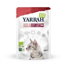 Yarrah Kat Filets met Rund in Saus Bio 85 Gram