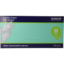 Klinion Onderzoekshandschoen prot latex M poedervrij 100st
