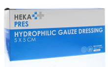 Hekapres Hydrofiel Gaaskompres 5 x 5 CM Steriel 100 Stuks