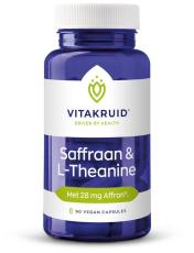 Vitakruid Saffraan 28 mg (Affron) & L-Theanine 90 Vegan Capsules