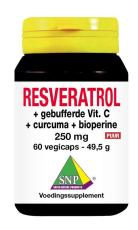 SNP Resveratrol Curcuma Gebufferde Vitamine C BioperinePuur 60 Vegicaps