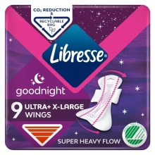 Libresse Ultra Goodnight Maandverband XL 9 Stuks