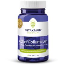 Vitakruid Actief Foliumzuur Quatrefolic&reg; 5-MTHF 400 mcg 90 tabletten